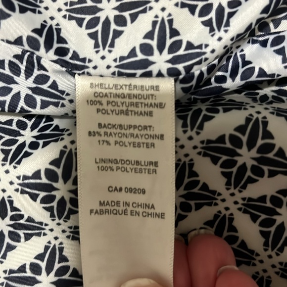 Cleo navy blue faux Leather Jacket - Picture 6 of 6